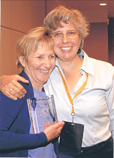 Carole Osborne - 2008  AMTA National Teacher of the Year with Ruth Werner, author of A Massage Therapist's Guide to Pathology, and 2005 Teacher of the Year
